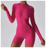 Conjunto de Yoga para Mujeres Fierss Traje Deportivo de Manga Larga Color Sólido - details 8