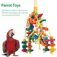 Juguetes de madera para loros, jaula de pájaros de amor, juguetes de entrenamiento divertidos, cuerda de algodón, juguete resistente a las mordeduras, producto para mascotas - details 3