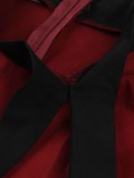 Elegante Vestido Largo de Algodón Retro Cuello con Lazo Estilo Vintage para Mujeres Moda de Verano - details 4