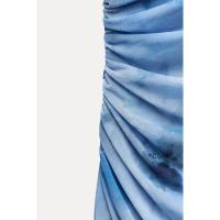 BUNO-moda de verano para mujer, vestido plisado estampado ajustado sexy, vestido largo hasta el tobillo sin mangas con cremallera elegante para mujer - details 4