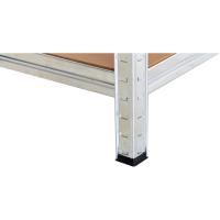 Estanterías Metálicas de Acero Galvanizado con 5 Baldas de MDF, Plata, 180x90x40cm Pack de 2 - details 8