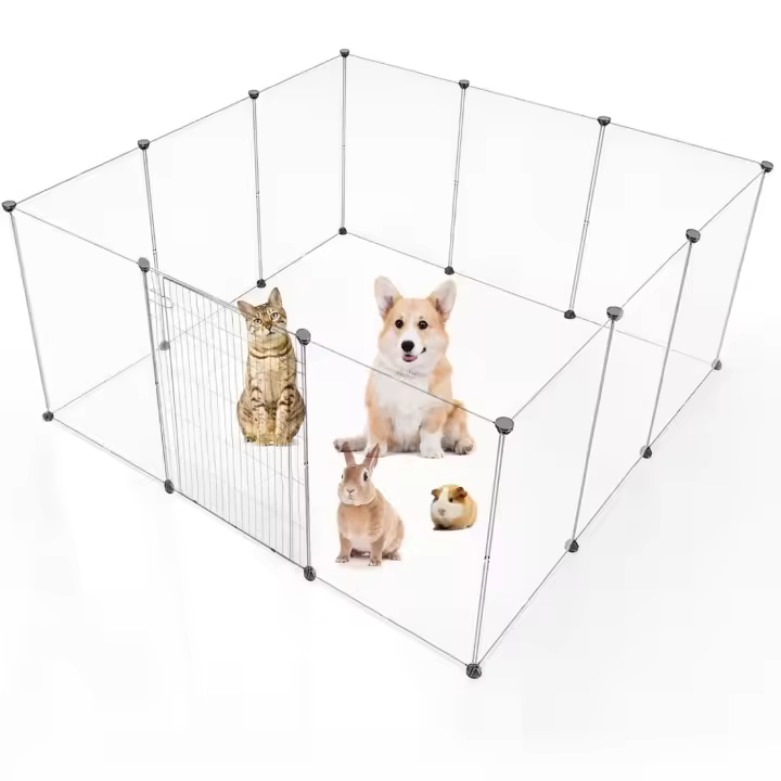 Valla para Mascotas Jaula Modular para Conejos, Hamsters, Erizos 180 x 90 x 75 cm Parque con Puerta - 1