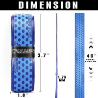 Cinta de agarre de murciélago a rayas de PU, banda elástica de sensación seca para béisbol, cinta resistente al desgaste, mango de raqueta de tenis de 1m, Unisex - details 6