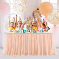Elegante Mantel de Mesa para Fiesta Tul Blanco-Rosa-Púrpura Accesorio de Hogar de Bodas - details 9