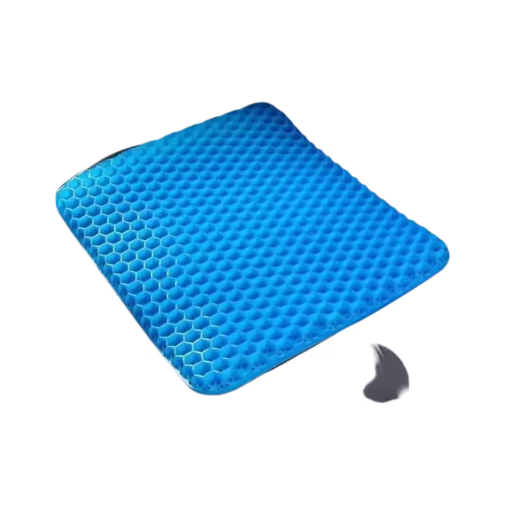 Cojín transpirable para asiento de verano con pegamento de huevo de descompresión de doble capa de Gel, asiento de coche, silla de oficina, cojín - 1