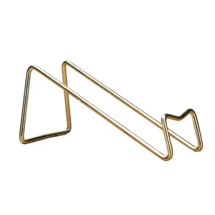 Estante de hierro Simple para vino, soporte estable para botellas de vino galvanizado, soporte decorativo para almacenamiento de vino dorado/plateado/oro rosa, vino tinto - 1