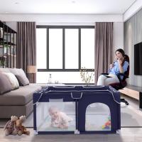 Parque Infantil Bebe 120x120cm + Alfombra Bebe – Corralito Bebe con Malla Transpirable – Parque de Juegos Bebe Plegable con Puerta Lateral – Parque Bebe - Gris - details 19