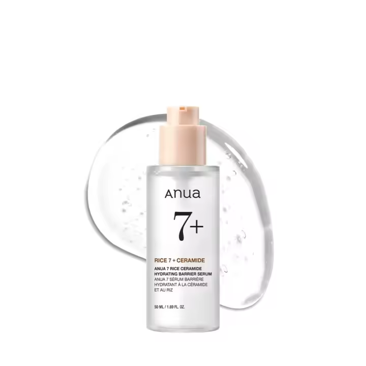 ANUA RICE CERAMIDE 7 SERUM BARRERA HIDRATANTE, Suero iluminador e hidratante para rostro, arroz, ácido hialurónico, niacinamida, - 1