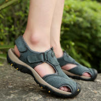 Sandalias clásicas para hombre, sandalias de cuero genuino de verano, zapatos transpirables de cuero de vaca para hombre, sandalias suaves para hombre al aire libre, sandalias romanas - details 23