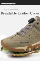 Zapatos de senderismo de marca para hombre, zapatillas de escalada con hebilla giratoria, zapatos antideslizantes para pesca al aire libre, zapatos de ciclismo y caza - details 5