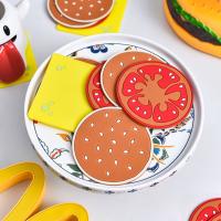 Posavasos de hamburguesa bonito para decoración de mesa, mantel individual antideslizante creativo, resistente al calor, almohadilla para taza antiescaldado, regalo, 6/9/12 Uds. - details 3