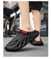 Sandalias que usan los hombres en verano, antideslizantes de suela gruesa, zapatos con orificios con sensación de mierda para conducir, geniales zapatillas de bolsa de gran tamaño de doble propósito de playa - details 8