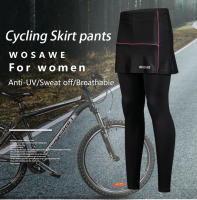 WOSAWE-Pantalones largos de bicicleta para mujer, mallas transpirables de secado rápido, con relleno de asiento 3D - details 1
