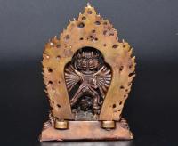 Gran Weide Nepal hecho a mano tibetano tántrico cobre puro antiguo hogar adoración estatua de Buda práctica ornamento - details 6
