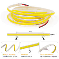GAHADA Cinta LED COB de alta densidad 5mm PCB Iluminación lineal dimmable Blanco cálido 320LEDs/m - details 1
