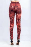 Body de mezclilla estampado para mujer, leggings elásticos, cintura alta, levantamiento de cadera, pantalones Kasur, entrenamiento, correr, gimnasio - details 27