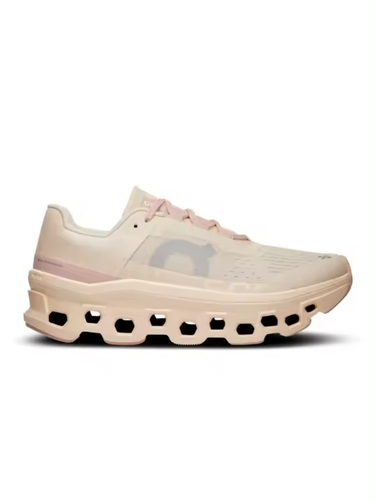 Zapatillas Rosas On Running Cloudmonster Mujer Moon Fawn con Amoriguación - 1
