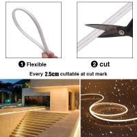 GAHADA Cinta LED de Neón 12V SMD 2835 Cinta de Luz de Silicona Impermeable Longitud de 120LEDs/m - details 5
