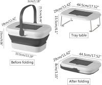 Cubo plegable multifuncional, cajas para pícnic, camping, portátil, para viajes al aire libre, contenedor de agua, fruta, cesta de almacenamiento - details 2