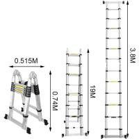 Escalera Telescópica de Aluminio de 5m Portátil, Desmontable, Antideslizante, Extensible, Multiusos, Carga de 150kg Mejoras del Hogar y Herramientas - details 90