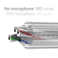 Cable de auriculares KZ Chapado en plata con micrófono, Cables de auriculares QKZ mejorados a2, Cable de 2 pines de auriculares de alta pureza de 3,55 MM - details 8