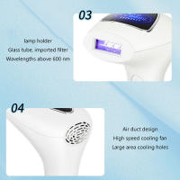 Depiladora láser IPL indolora para mujer, máquina eléctrica de depilación facial, fotodepiladora femenina, 990000 pulsos de luz - details 1