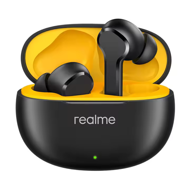 Realme-Auriculares T110 con Bluetooth 5,4, dispositivo de audio TWS, con cancelación de ruido, 28 horas de protección, IPX5, color Negro - 1