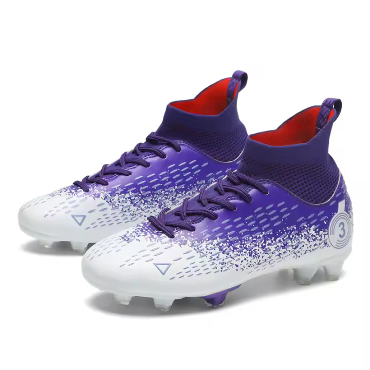 Zapatos de fútbol para deportes al aire libre de césped de equipo transpirables de caña alta para hombres y mujeres - 1