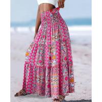 Vestido largo holgado con estampado y cintura elástica para mujer, verano 2025 - details 26