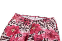 BUNO-Conjunto de 2 piezas con estampado de flores de gato extraño para mujer, Tops cortos con cuello Halter y volantes y espalda descubierta + trajes Hipster ajustados Panst Hottie - details 9