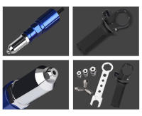 Pistola eléctrica de remachado, remachadora con tuerca y taladro adaptador, herramienta inalámbrica de 2,4mm-4,8mm - details 7