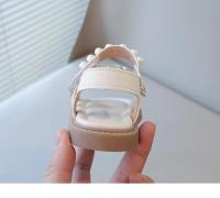 Sandalias florales para niñas pequeñas con cuentas, zapatos dulces de princesa de verano para niños, punta abierta, antideslizantes, talla 21-30, gancho y bucle, - details 16