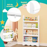 libreria Infantil 4 Estantes Estanteria Infantil Libros para Habitación Infantil Sala Juegos y Guarria 80x12x118 cm - details 8