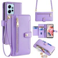 Funda de teléfono de cuero magnética multifuncional para Redmi Note 12, funda protectora de moda con cremallera, 4G - details 13