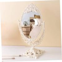 Espejo de Maquillaje de Estilo Europeo Vintage Forma Ovalada Rotación de 360 Grados - details 6