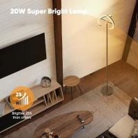 Lámpara de Pie LED Regulable, Lampara de Pie Salon con Distancia & Táctil, 4 Temperaturas de Color, 1300LM, Lámpara de Lectura Moderna para Salón, Dormitorio y Oficina, 20W, Negra - details 24