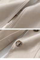 Gabardina informal de longitud media para mujer, abrigo ajustado de alta calidad, versión coreana, primavera y otoño, novedad de 2023 - details 5