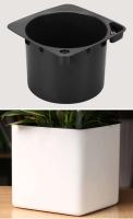 Maceta de plástico cuadrada blanca para jardín, interior, hogar, oficina, planta de autorriego - details 7