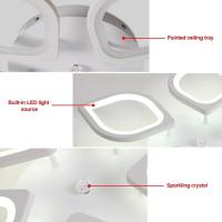 Lámpara de techo ojo de caballo acrílico Goeco blanco 5 focos 60W luz blanca 220V - details 2