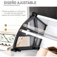 Mueble Zapatero Moderno de 2 Cajones Ajustables Estilo Armario para 8 Pares de Zapatos - details 5