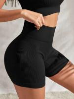 Pantalones cortos de elevación de cadera de cintura alta para yoga y fitness con hilo sin costuras - details 4