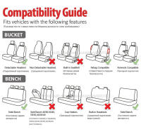 Juego completo de fundas para asientos de coche, color Beige, Universal - details 7