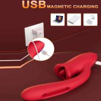 1 estimulador vaginal del punto G con consolador vibrador de lengua para adultos para mujeres que lamen juguetes sexuales - details 4