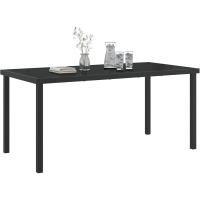 Mesa de Jardín Negra 160x80x73 cm Vidrio Templado - details 3