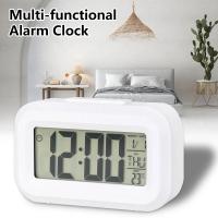 Reloj despertador Digital LED, pantalla de alarma Digital electrónica, relojes de mesa de escritorio para el hogar, oficina, retroiluminación, reloj calendario con repetición - details 0