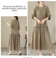 Elegante Vestido Suelto para Mujer Otoño 2025 Falda Larga de Moda de Talla Grande - details 21