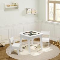 Sillas Infantiles Blancas Juego de Mesa y Silla para Sala de Juegos y Jardín de Infancia con Pizarra y Zona de Juguetes - details 8