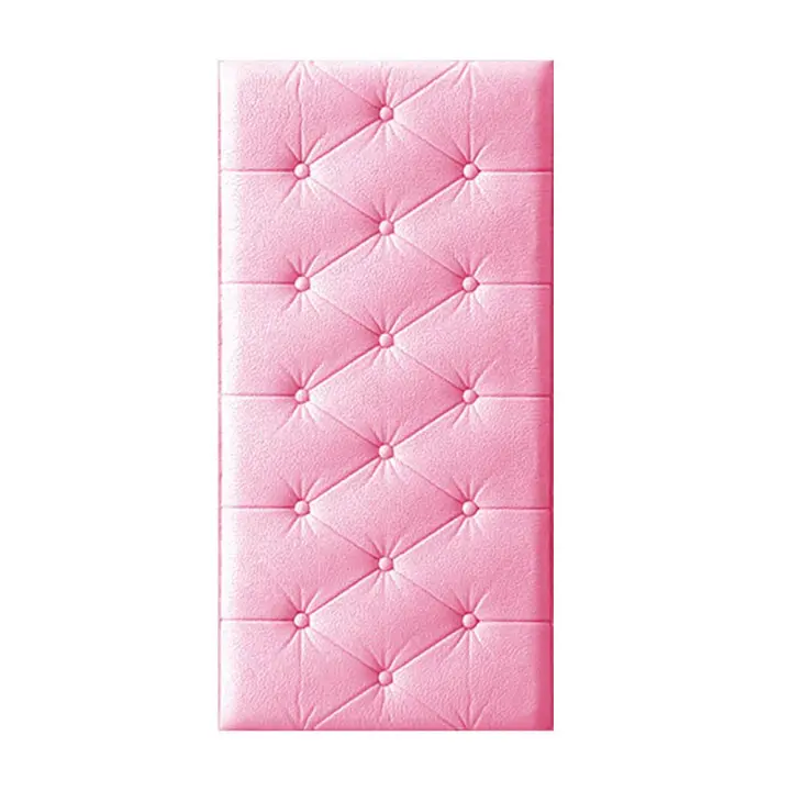 Cojín suave para decoración del hogar, baño para cabeceros de cama, pegatina de pared de espuma autoadhesiva, paneles de pared, decoración de pared despegable y pegada - 1