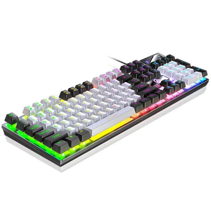 Eje mecánico USB con cable periféricos de computadora Teclado mecánico teclado para juegos teclado con cable teclado retroiluminado - 1