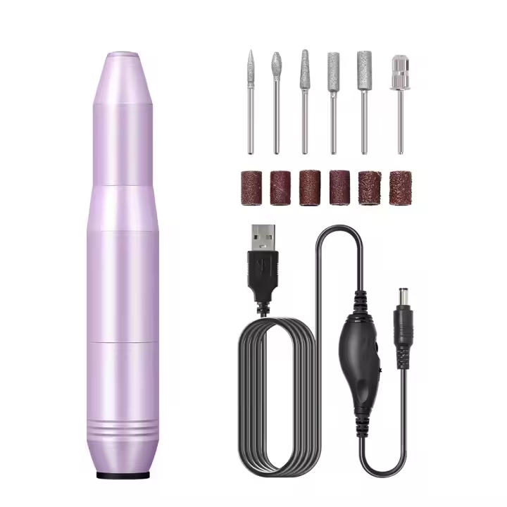Lijadora de uñas eléctrica de Metal de alta potencia, removedor de esmalte de Gel, Herramientas Portátiles, taladro de uñas, cortador de fresado para manicura - 1